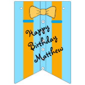 ハッピーバースデーサスペンダーとボウタイ バンティングフラッグ (第3の旗)