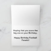ハッピーバースデーサッカーファン カード (内部)