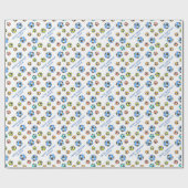 ハッピーバースデーサッカーボールの名前を追加 ラッピングペーパー (フラット)