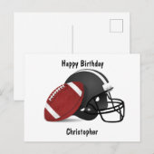 ハッピーバースデーサッカー　あなたの名前を追加 ポストカード (正面/裏面)