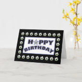 ハッピーバースデーサッカー カード (黄色い花)