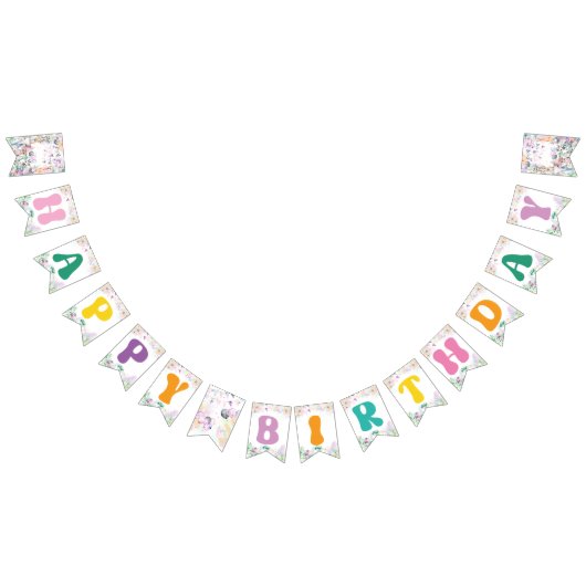 ハッピーバースデーサファリパーティーアニマルワイルドワン バンティングフラッグ (全)