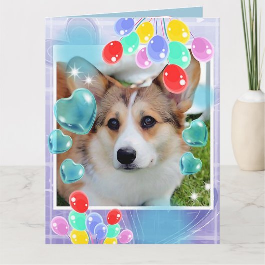 ハッピーバースデーサブルコルギ カード (正面)