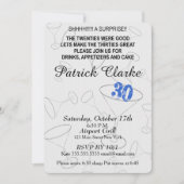 ハッピーバースデーサプライズパーティー30周年記念マルティーニテーマパーティー 招待状 (正面)
