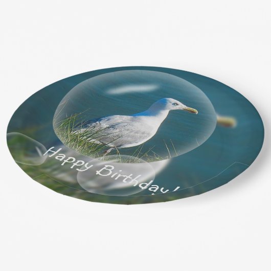 ハッピーバースデーサマーシーガル ペーパープレート (アングル)