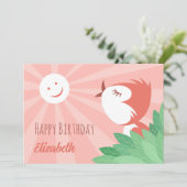 ハッピーバースデーサンキュート漫画バードガール シーズンカード (スタンド正面)