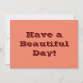 ハッピーバースデーサンゴと茶色の幾何学的パターン カード (裏面)