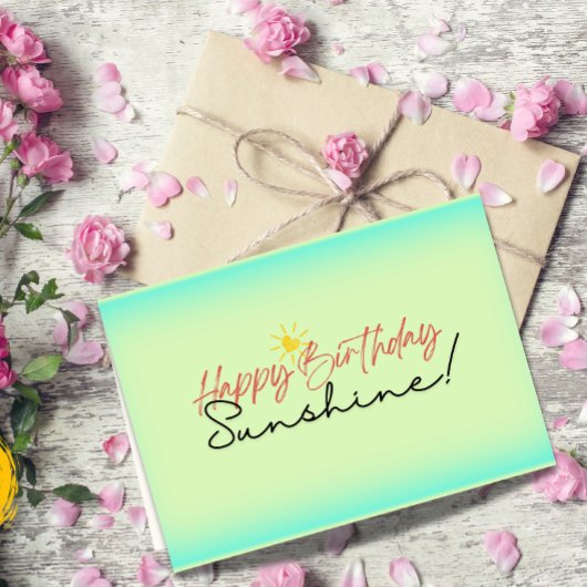 ハッピーバースデーサンシャインカード、誕生日カード サンキューカード