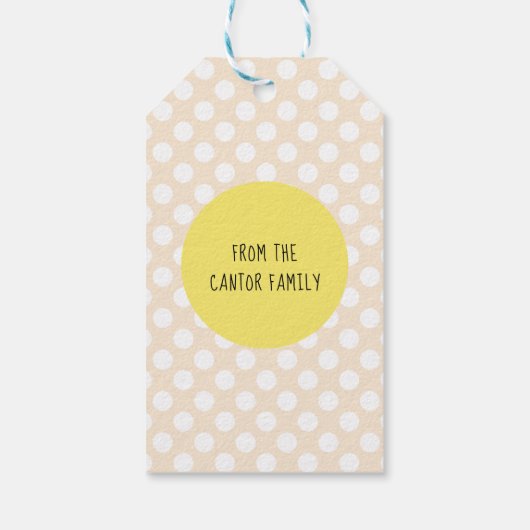 ハッピーバースデーサンシャインパーティー金ゴールド ギフトタグ (裏面)