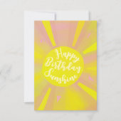 ハッピーバースデーサンシャイン手絵を描あいさつきカード サンキューカード (正面)