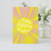 ハッピーバースデーサンシャイン手絵を描あいさつきカード サンキューカード (スタンド正面)