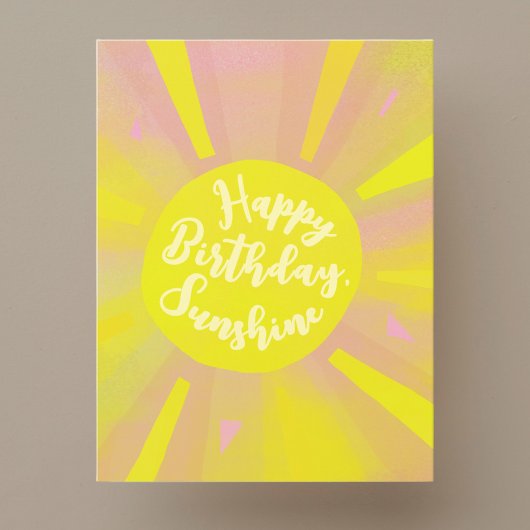 ハッピーバースデーサンシャイン絵を描ハガキ ポストカード
