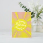 ハッピーバースデーサンシャイン絵を描ハガキ ポストカード (スタンド正面)