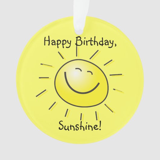 ハッピーバースデーサンシャイン！ オーナメント (正面)