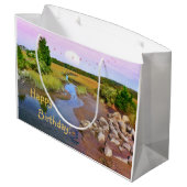 ハッピーバースデーサンセットビーチ ラージペーパーバッグ (裏面アングル)