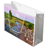 ハッピーバースデーサンセットビーチ ラージペーパーバッグ (正面アングル)