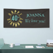 ハッピーバースデーサークルオブスターズ金ゴールドGHBX 横断幕 (トレードショー)