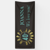 ハッピーバースデーサークルオブスターズ金ゴールドGHBX 横断幕 (縦)