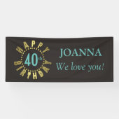 ハッピーバースデーサークルオブスターズ金ゴールドGHBX 横断幕 (横)