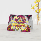 ハッピーバースデーザアフリカンウェイフラハヤクズリワ カード (黄色い花)