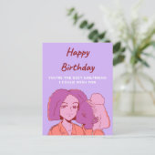 ハッピーバースデーザガールフレンド最高の シーズンポストカード (スタンド正面)