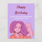 ハッピーバースデーザガールフレンド最高の シーズンポストカード (正面)