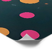 ハッピーバースデーシお洒落スターイラストレーション ポスター (角)