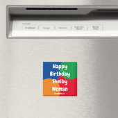 ハッピーバースデーシェルビー女性磁石 マグネット (インサイチュ (食洗機))
