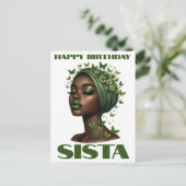 ハッピーバースデーシエスタブラックガール魔法メラニンシス シーズンポストカード (スタンド正面)