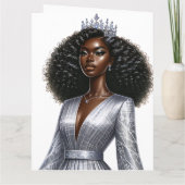 ハッピーバースデーシスタメラニンウィメンブラックウィメンズシス カード (裏面)