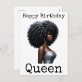 ハッピーバースデーシスタメラニンウィメンブラックウィメンズシス シーズンポストカード (正面/裏面)