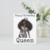 ハッピーバースデーシスタメラニンウィメンブラックウィメンズシス ポストカード (スタンド正面)