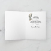 ハッピーバースデーシスターウォーターカラーバーンフクロウ シーズンカード (内部)