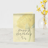 ハッピーバースデーシスターカードチューリップイエローラブ カード (黄色い花)