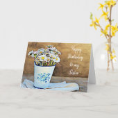 ハッピーバースデーシスターカード カード (黄色い花)