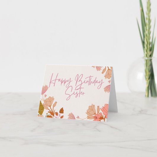 ハッピーバースデーシスターカード サンキューカード (正面)