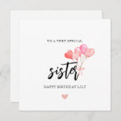 ハッピーバースデーシスターカード シーズンカード (正面/裏面)