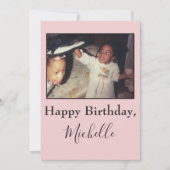 ハッピーバースデーシスターピンクの写真 カード (正面)