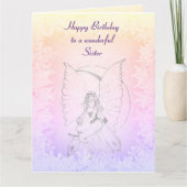ハッピーバースデーシスターフェアリーデザイン カード (正面)
