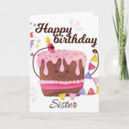 ハッピーバースデーシスター誕生日カード カード