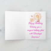 ハッピーバースデーシスター誕生日カード カード (内部)