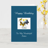 ハッピーバースデーシスター – BTFLカード カード (黄色い花)