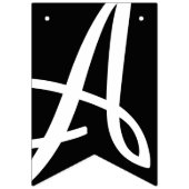 ハッピーバースデーシック白黒 バンティングフラッグ (第3の旗)