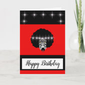 ハッピーバースデーシャインゼブラ黒髪 カード (正面)