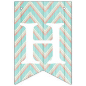 ハッピーバースデーシャビーコテージシックパーティーデコール バンティングフラッグ (第2の旗)