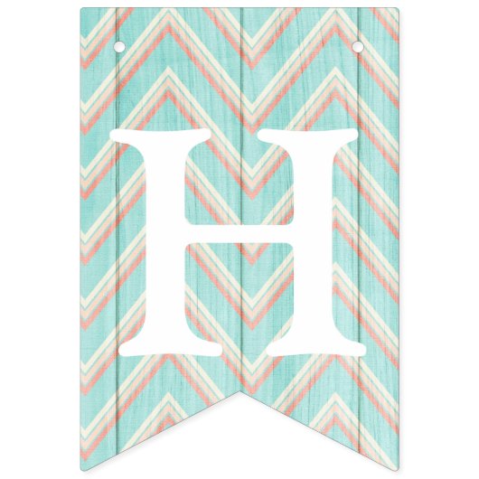 ハッピーバースデーシャビーコテージシックパーティーデコール バンティングフラッグ (第2の旗)