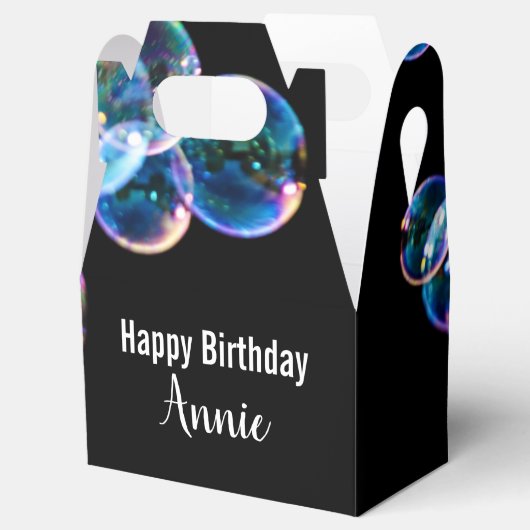 ハッピーバースデーシャボン玉名前をカスタムする フェイバーボックス (オープン)