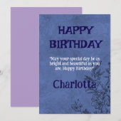 ハッピーバースデーシャルロッタ 招待状 (正面/裏面)