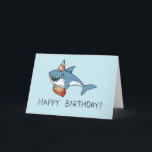 ハッピーバースデーシャークカード カード<br><div class="desc">この愛らしい手描きのサメのカードは、友人や親戚に最適だ。</div>