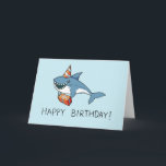 ハッピーバースデーシャークカード カード<br><div class="desc">この愛らしい手描きのサメのカードは、友人や親戚に最適だ。</div>
